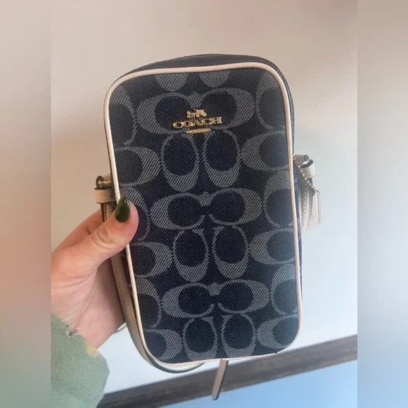 Coach North/South Crossbody In Signature Jacquard denim style - Picture 6 of 14